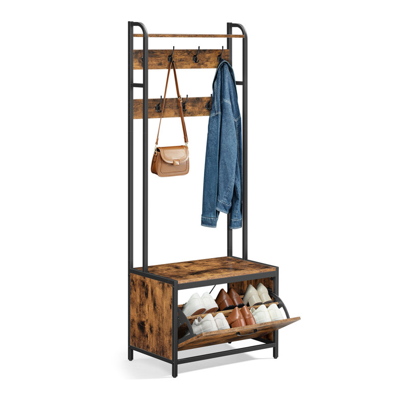 Absa Hall Tree 65cm Wide with Bench and Shoe Storage