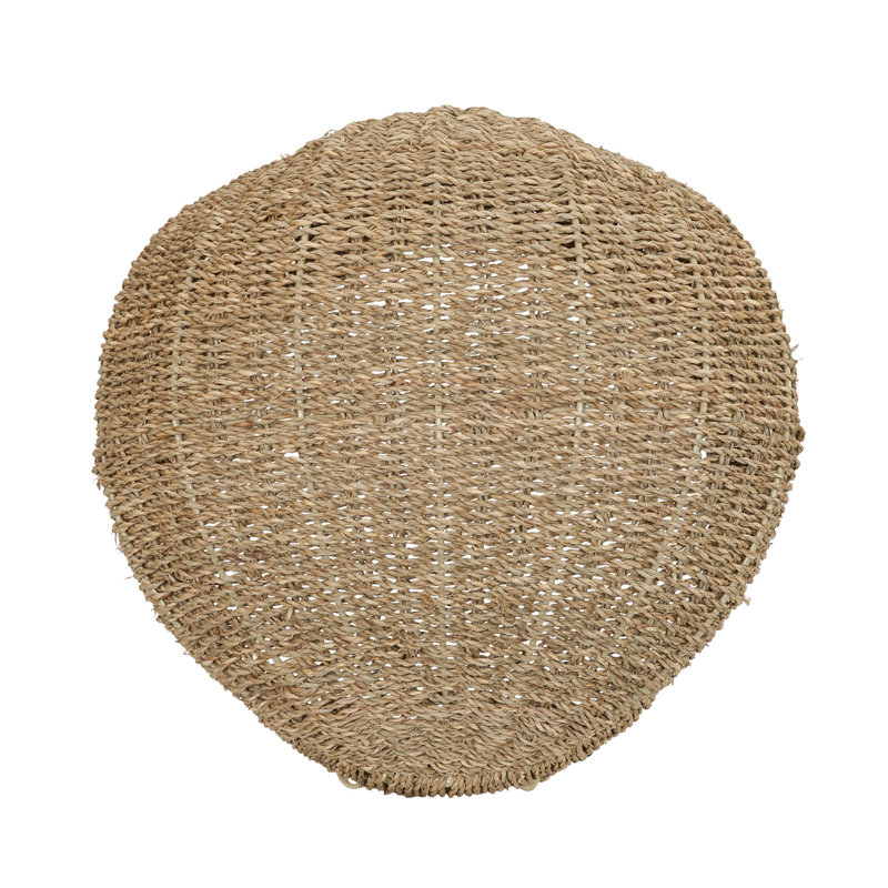 Natural Seagrass Handwoven Storage Baskets with Handles, Set of 2