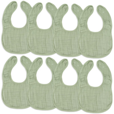 Comfy Cubs Muslin Bibs for Babies - Feeding, Drool and Teething Bib with Adjustable Snaps