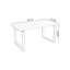 Bureau rectangulaire brun en bois massif-1137979746