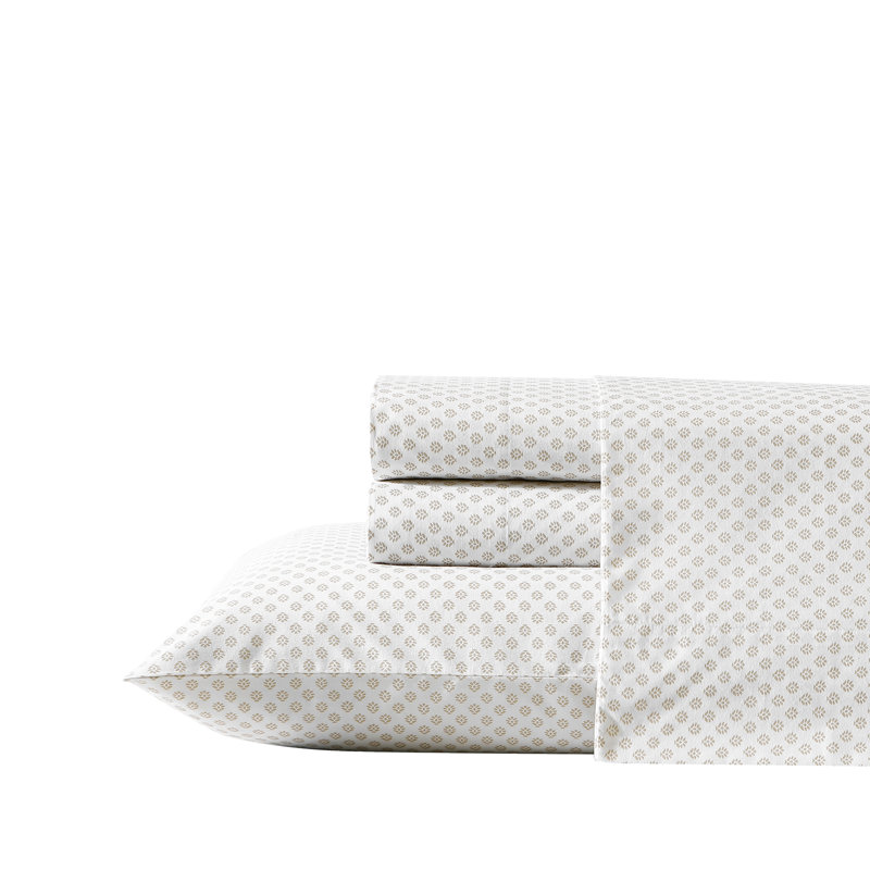 Millstone White Cotton Percale Queen Deep Pocket Sheet Set