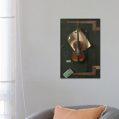 The Old Violin by William Michael Harnett - Wrapped Canvas Print