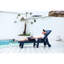 Chaise longue pour piscine, terrasse, bleu marine avec 5 positions, porte-gobelet, roues, piscine extérieure, roues