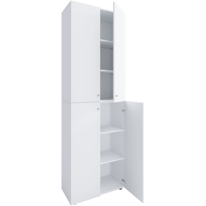 18 Pair Shoe Storage Cabinet, White