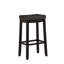 Tabouret de comptoir et de bar en bois massif sans dossier avec siège rembourré Bartonville-875261410-866721046