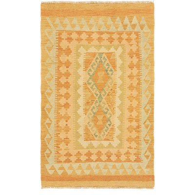 Elland One-of-a-Kind 2'7" X 4'3" New Age Wool Area Rug in Orange