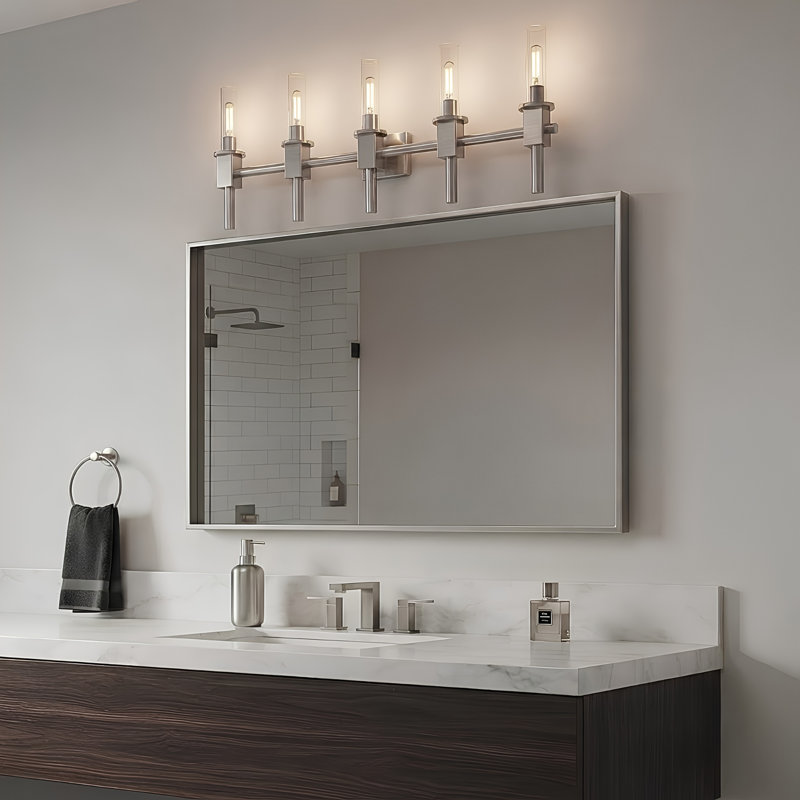 Éclairage pour meuble-lavabo à intensité variable Cathern, 5, Blanc
