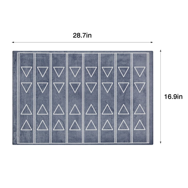Jebreel Non-Slip Indoor Doormat, 16.9" W x 28.7" L