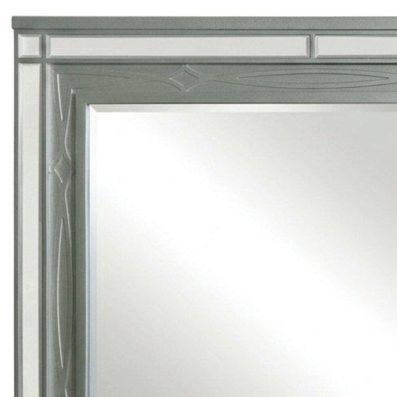 Miroir rectangulaire en bois avec cadre l 49 po x H 40 po Brookesia