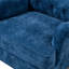 Fauteuil confortable bleu, rembourrage en éponge épaisse, style rétro, utilisation polyvalente avec revêtement bleu, épais, réglable, confortable