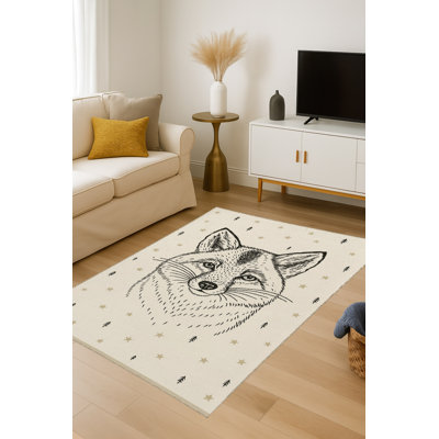 Tapis tissé à la crème Mosso