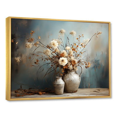 Floral Plants Bouquet Still Life Vase Oasis - Plants Wall Art For Living Room
