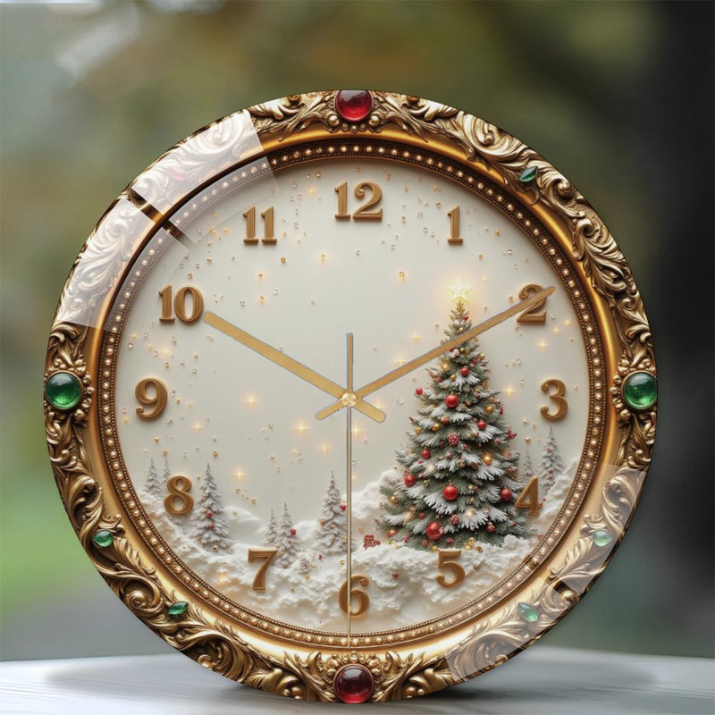 Horloge murale de Noël 12 po