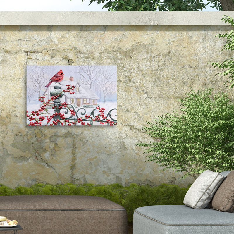GL Studio de Noël sur toile d'extérieur, H 12 po x l 19 po