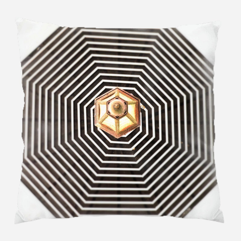 Geometric Microsuede Reversible Throw Pillow