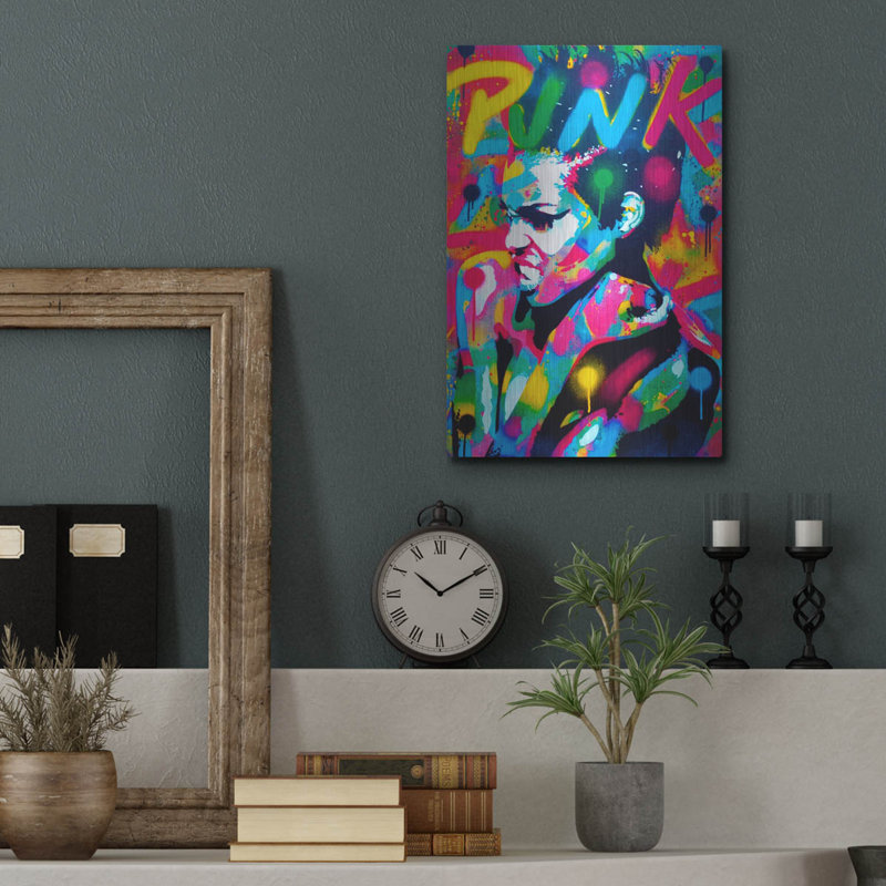 Art mural Ebern Designs «Punk» par Abstract Graffiti