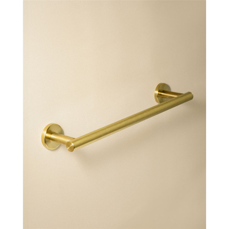 Pitters Towel Rack, Brushed Gold