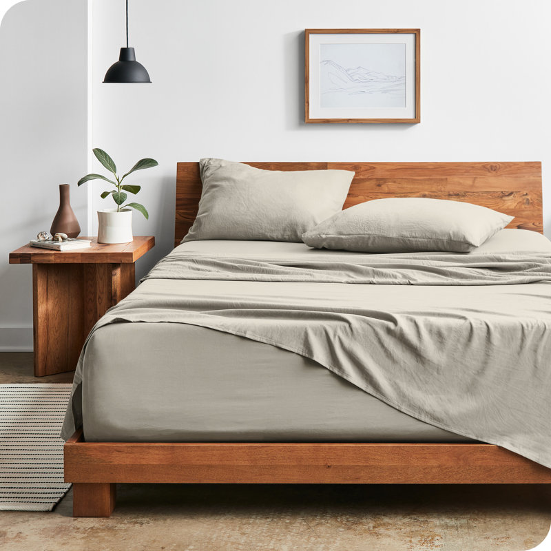 Twin XL Fog Sandwashed Microfiber Deep Pocket Sheet Set