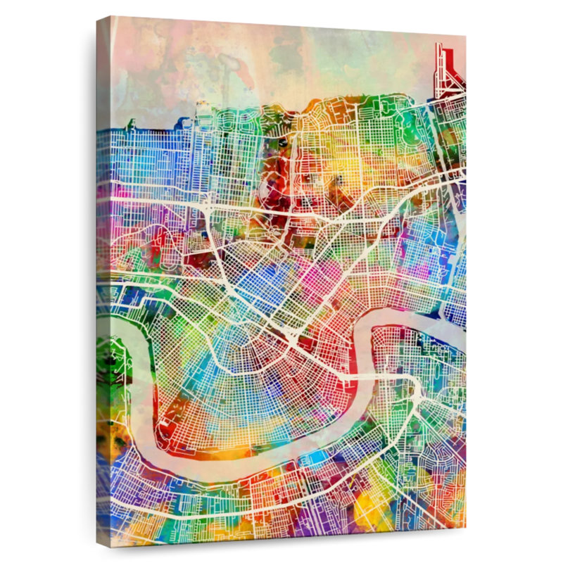 Carte de la Nouvelle-Orléans VII, H 30 po x l 20 po