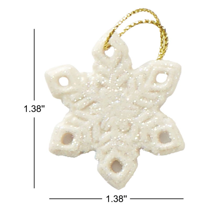 Snowflake 10 Piece Holiday Shaped Ornament Set