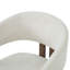 49cm H Linen Upholstered Metal Wing Back Armchair in Beige