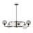 Oberon Six-Light LED Adjustable Single Tier Globe Chandelier