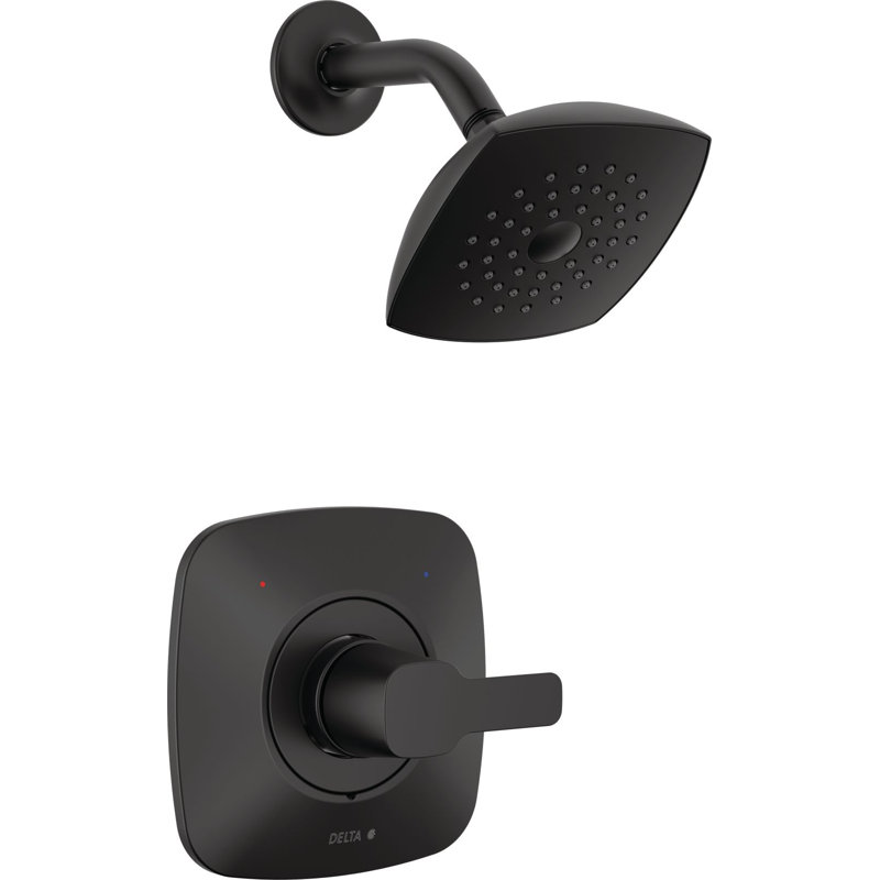 Modern 14 Series Single-Function Shower Faucet Set, Shower Valve Trim Kit, Matte Black