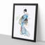 Beautiful Geisha by Katsushika Hokusai - Single Picture Frame Painting-55543810-55543808