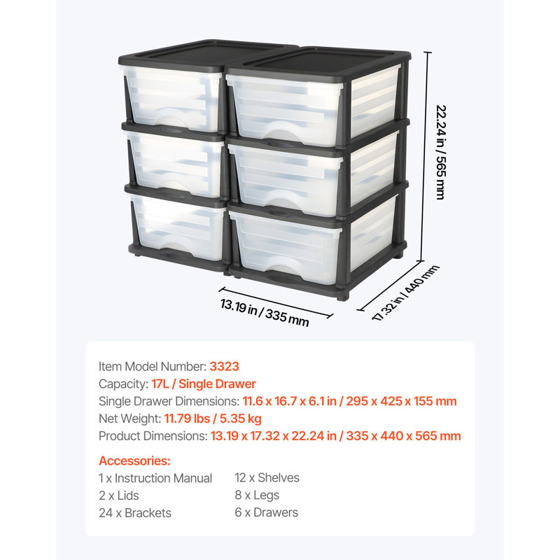 3 Drawer Storage Drawer