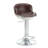 Brancaster Adjustable Bar Stool in Vintage Brown and Aluminum