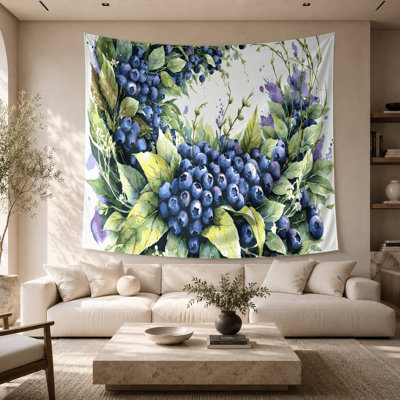 Tapisserie murale «Fruit Blueberry Wild»