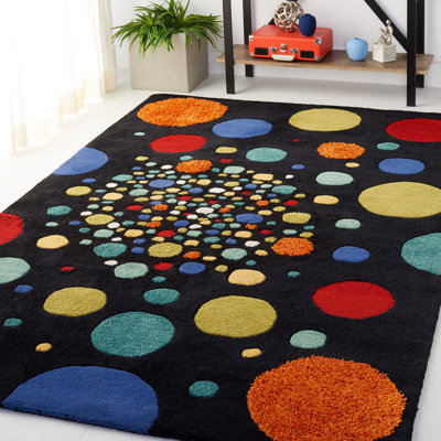 Amier Hand Tufted Wool And Viscose Polka Dots Rug