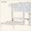 Lit escamotable mural avec bureau, armoire supérieure et tablettes de rangement, lit pliable peu encombrant-722115510-722115509