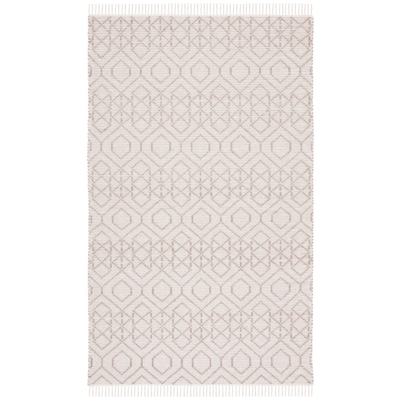 Montauk Hand Loomed Cotton Geometric Rug, Rectangle 4' x 6'