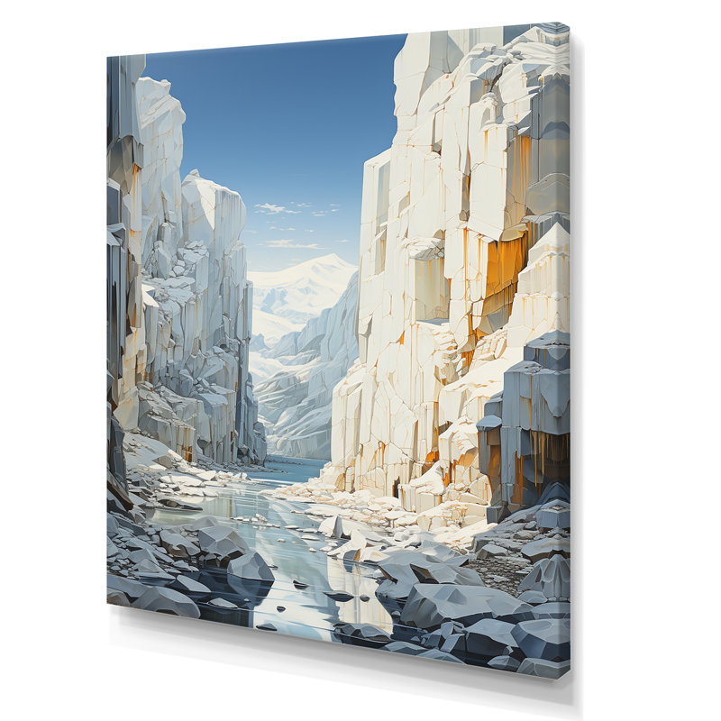 «Winter Glacier Landscape in Canada II», reproduction sur toile, Toile tendue, 32" H x 24" W