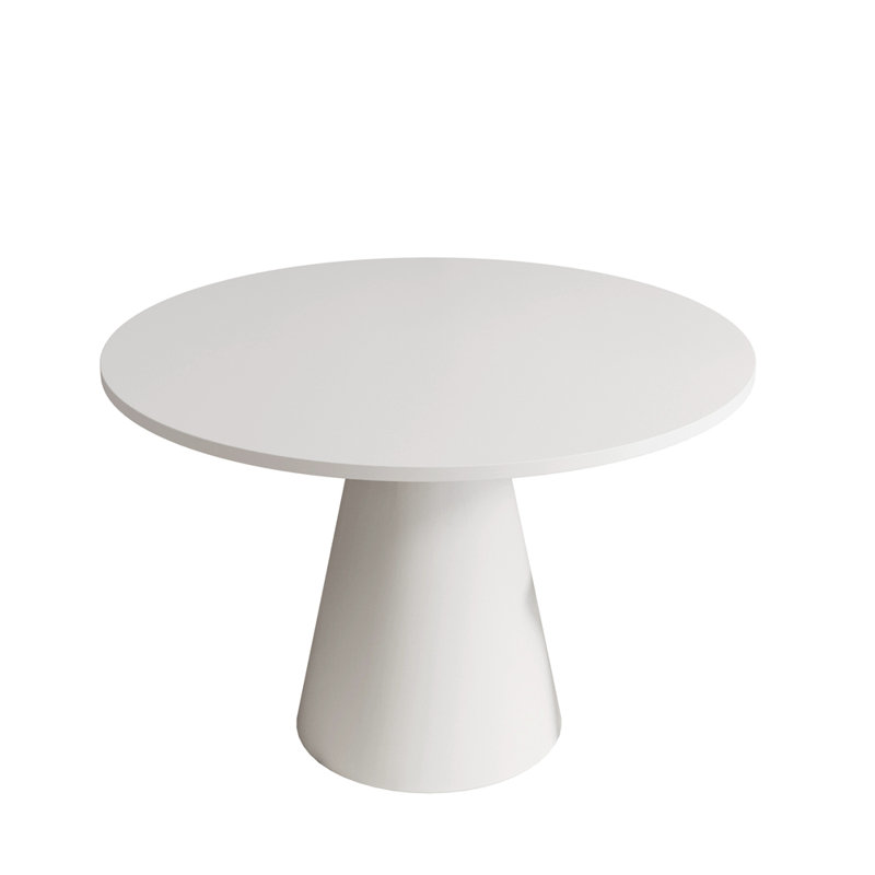 Jerrianne Retro Round 47'' Round Dining Table, White
