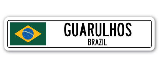 Panneau de signalisation en aluminium Guarulhos, Brésil, H 6 po x l 24 po x P 1 po