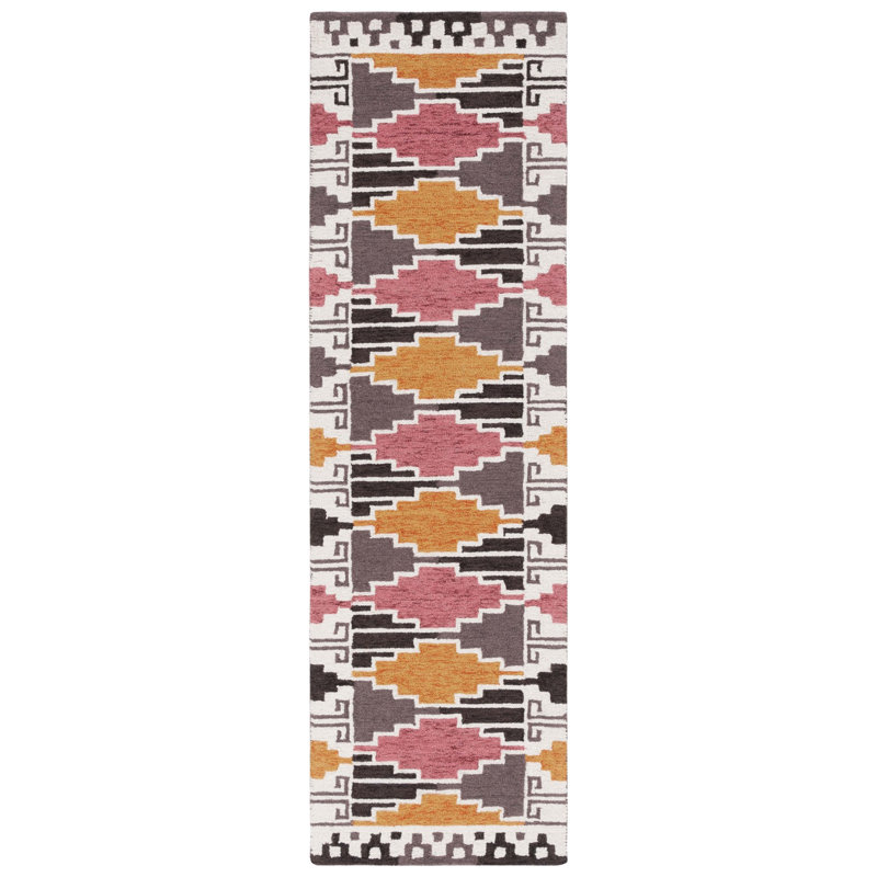 Rogan Drive 913 Area Rug In Black / Rust, Runner 2'3" x 8'