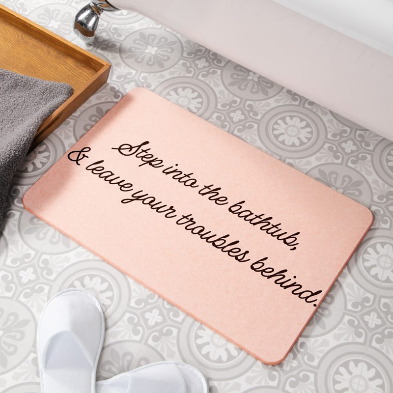 Non-Slip Bath Mat, White