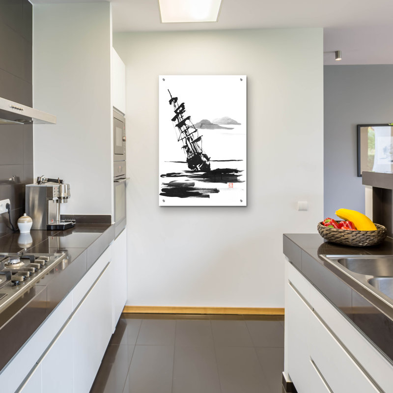 «Boat» par Pechane, acrylique, H 36 po x l 24 po x P 0,2 po