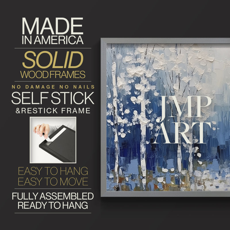 Abstract Series-CLIV -Framed Print - Restickable, Grey, 22" H x 28" W