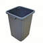 Poubelle de restauration rapide en mélamine aggloméré noir 39,5 x 20 x 20 po Fixturedisplays® et poubelle carrée grise carrée 26 gallons 19,3 x 19,3 x 26 po 15052 + 119232