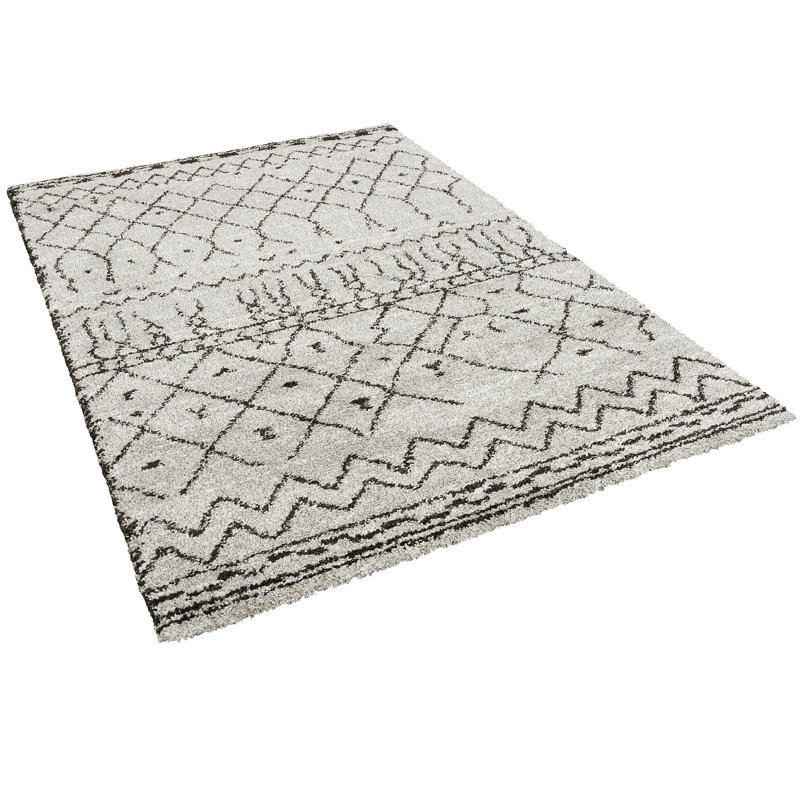 Gamay Geometric Shag Area Rug, Rectangle 160 x 230cm