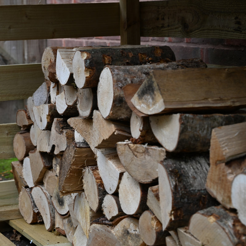 180cm W x 82.3cm D Solid Wood Log Store