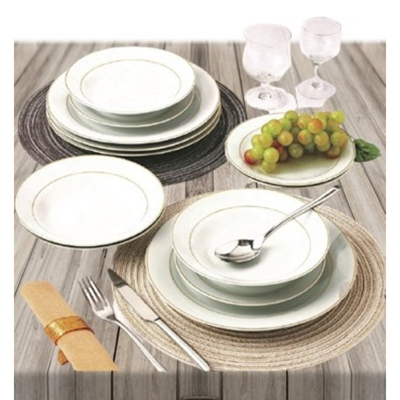Service de table 12 pièces, service pour 4 intemporel Arthur