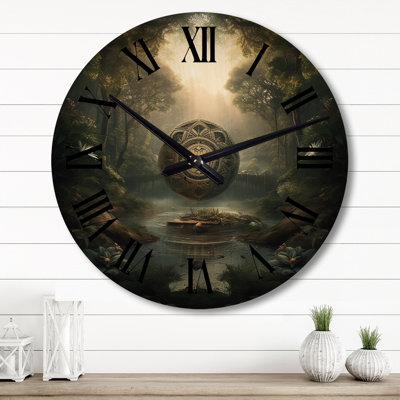 Horloge murale en bois massif sahiba