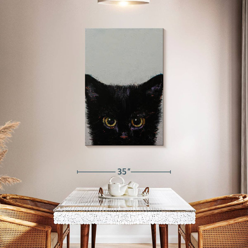 Brampt Black Kitten, 45" H x 30" W