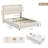 Glastonbury Upholstered Wingback Bed, 2 Drawers Storage Bed with LED Light-646546381-646546368