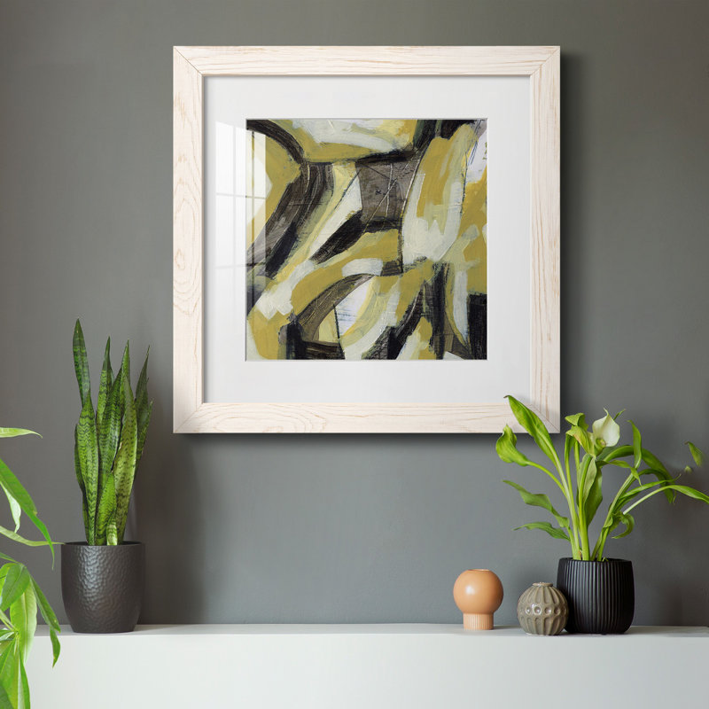 «Citron Rhythm II», reproduction encadrée de qualité supérieure - prête à être accrochée, Papier avec cadre blanc, Blanc
