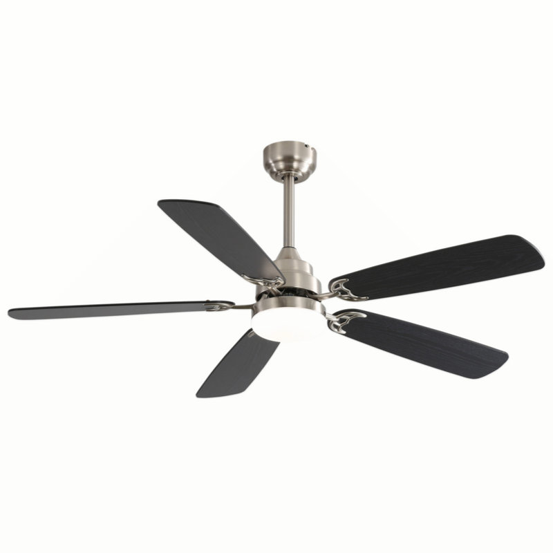 Ventilateur de plafond Mihane avec lumières DEL, Argent argent, Noir